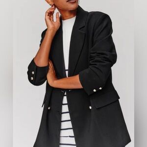 Promod Black Blazer with Silver Accents